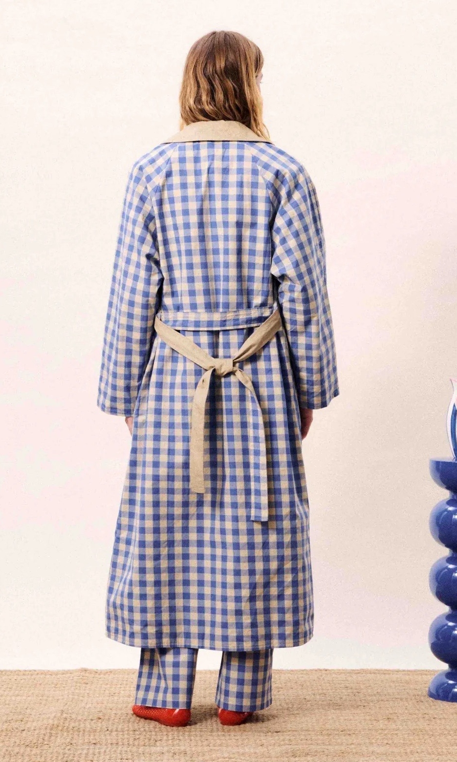 FRNCH Pocahontas Trench Azure Blue - Image 3