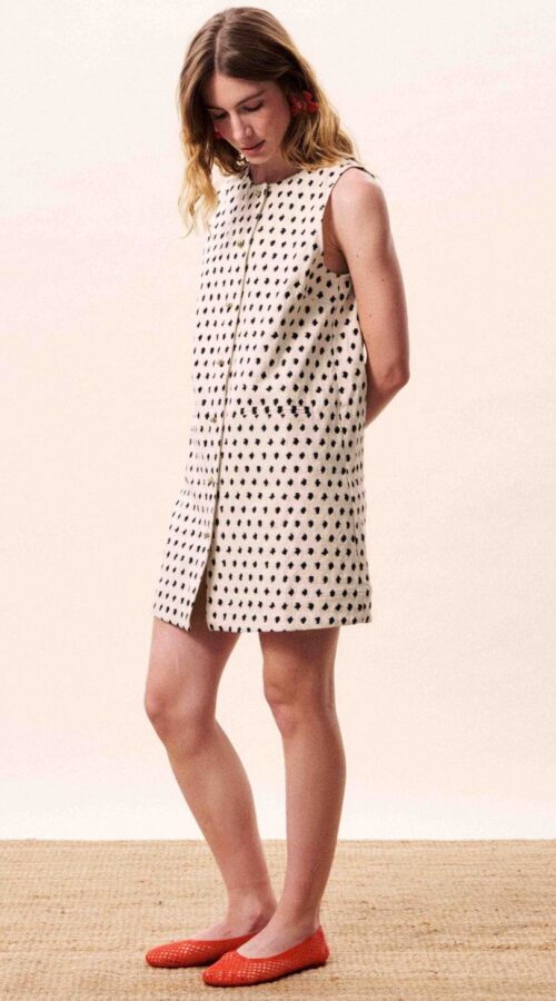 FRNCH Tamarinia Cream Dress