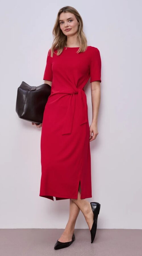 Street One Red Tie Dress