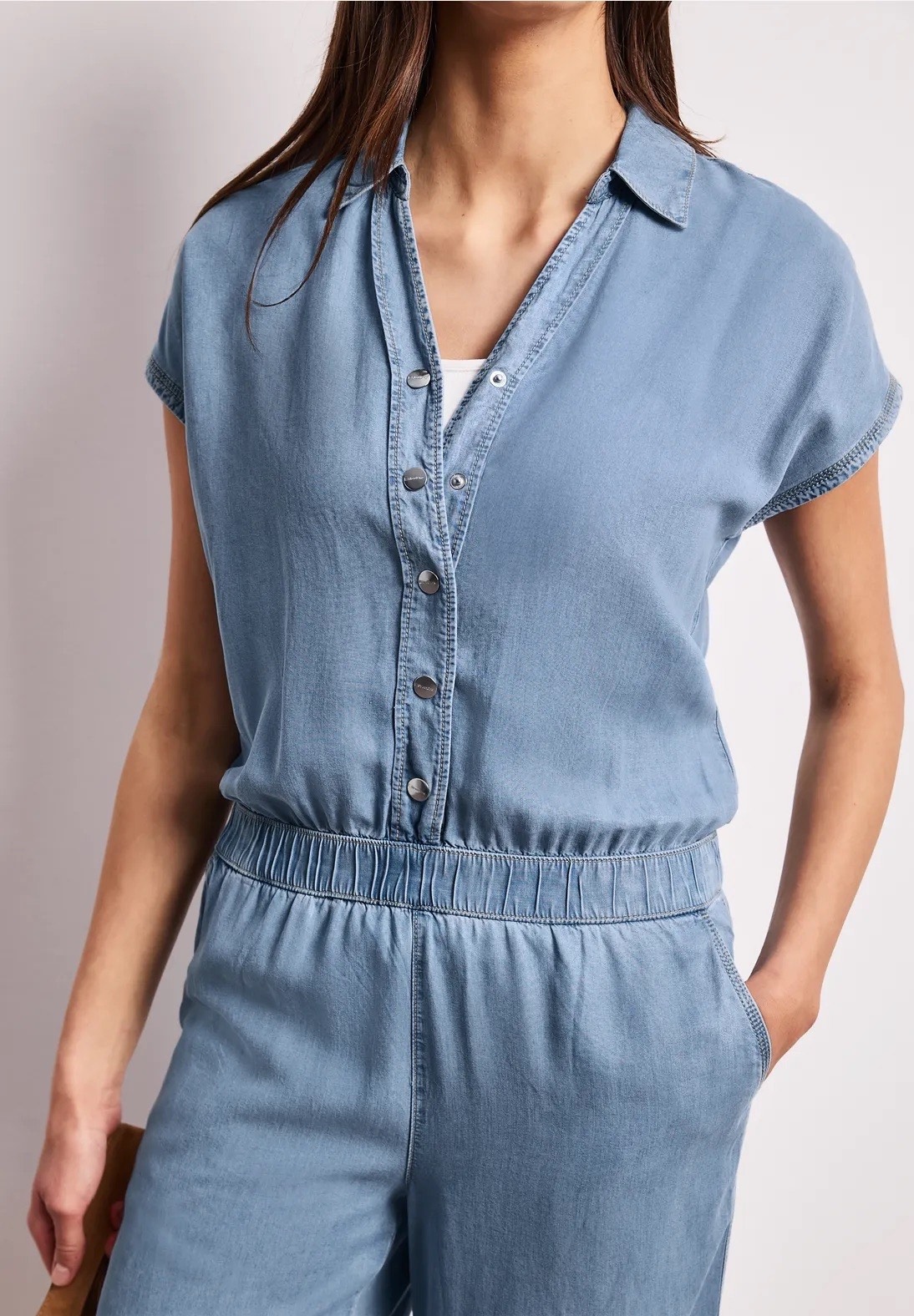 Street One Wide Leg Jumpsuit in Washed Look - Image 3