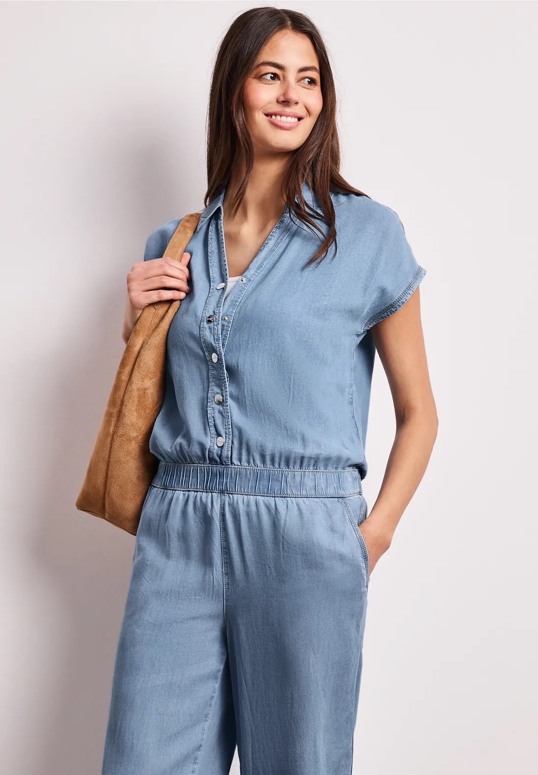 Street One Wide Leg Jumpsuit in Washed Look - Image 4