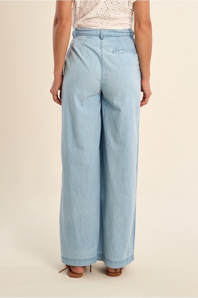 Molly Wide Leg Cotton Light Blue - Image 4