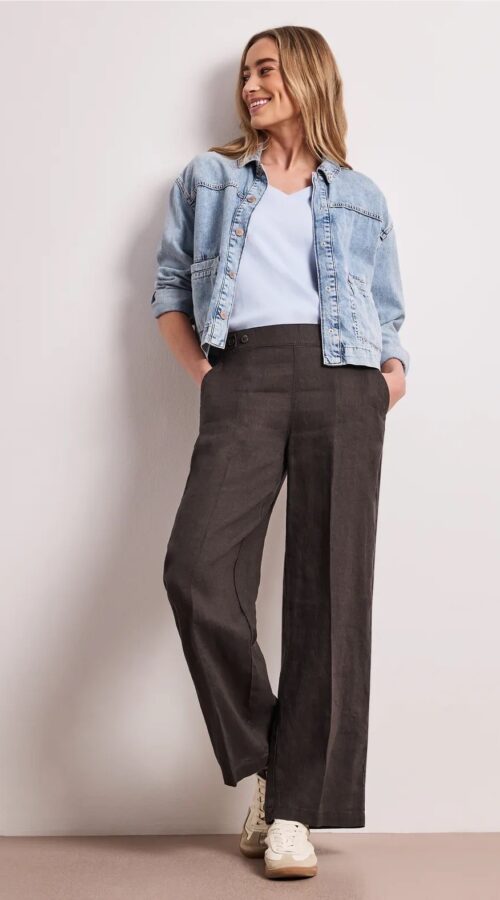 Street One High Waist Wide Leg Trouser