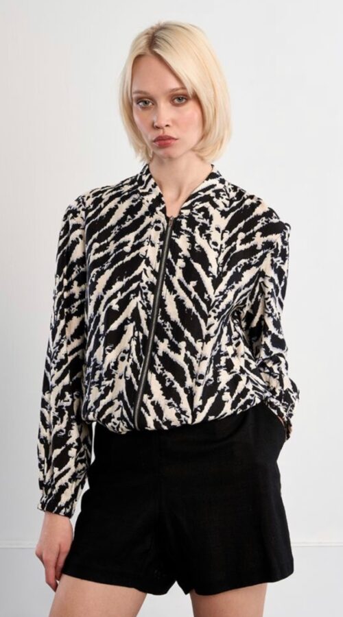 Molly Bracken Black Saint Bomber Jacket