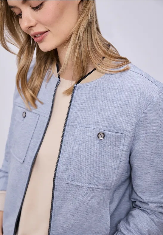Street One Casual Jacket in Country Blue Melange - Image 3