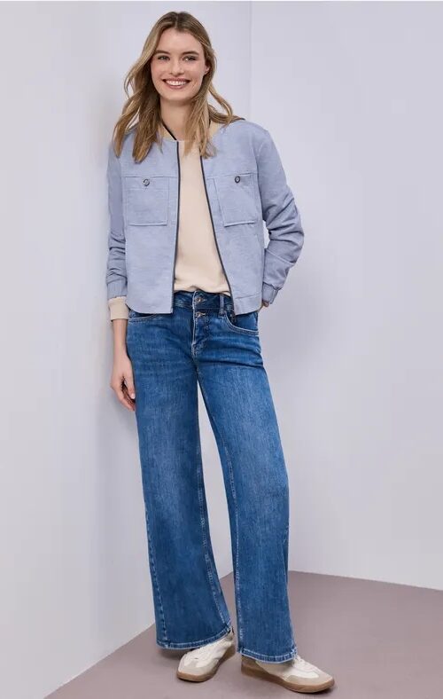 Street One Casual Jacket in Country Blue Melange