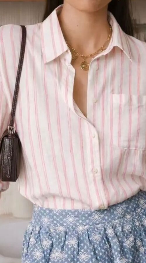 Classic Pink Striped Shirt