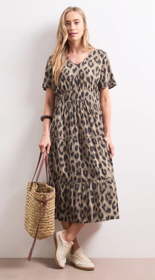 Street One Leopard Print Midi Dress
