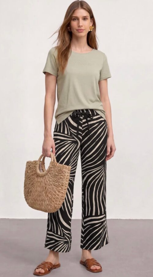 Street One 7/8 Wide Leg Trouser