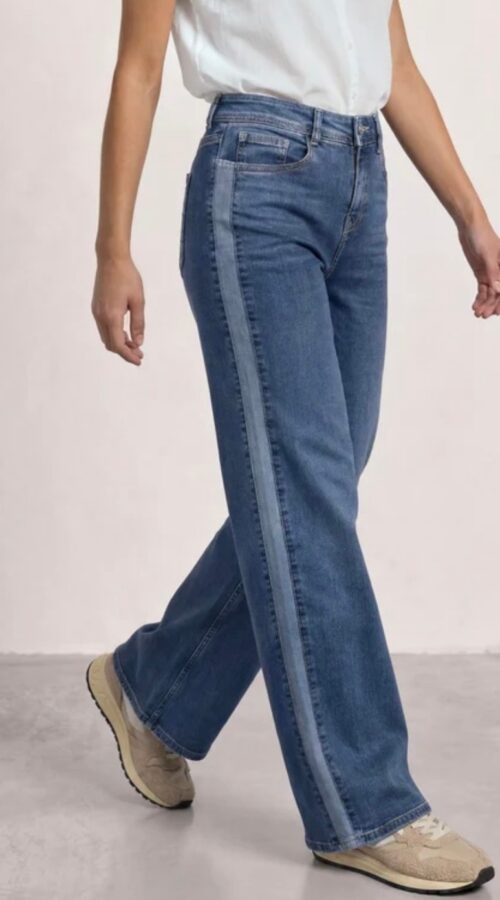 Street One Wide Leg Jean with Gallon Stripe - 32'leg