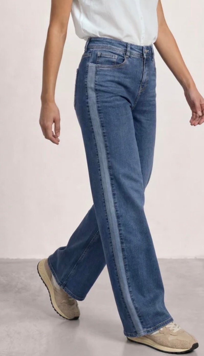 Street One Wide Leg Jean with Gallon Stripe - 32'leg