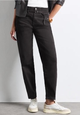 Street One High Waist Barrel Leg Brown - 30'leg