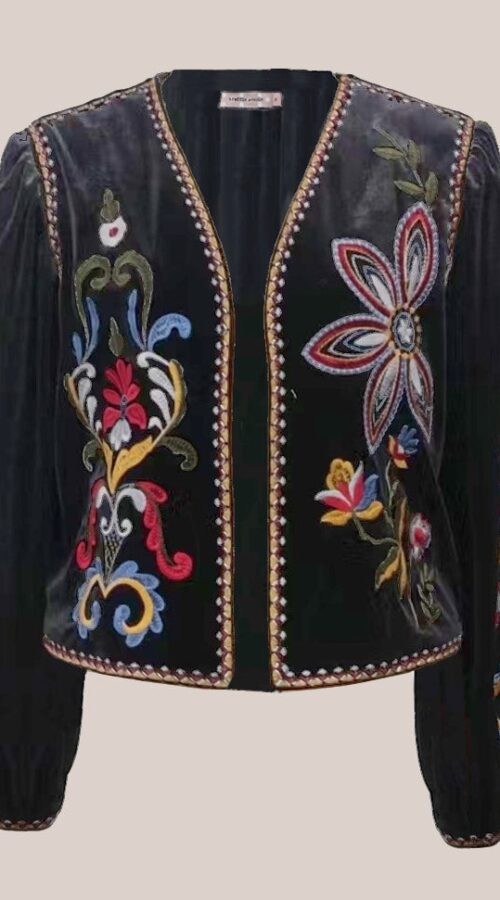 Traffic People Folklore Jacket in Black